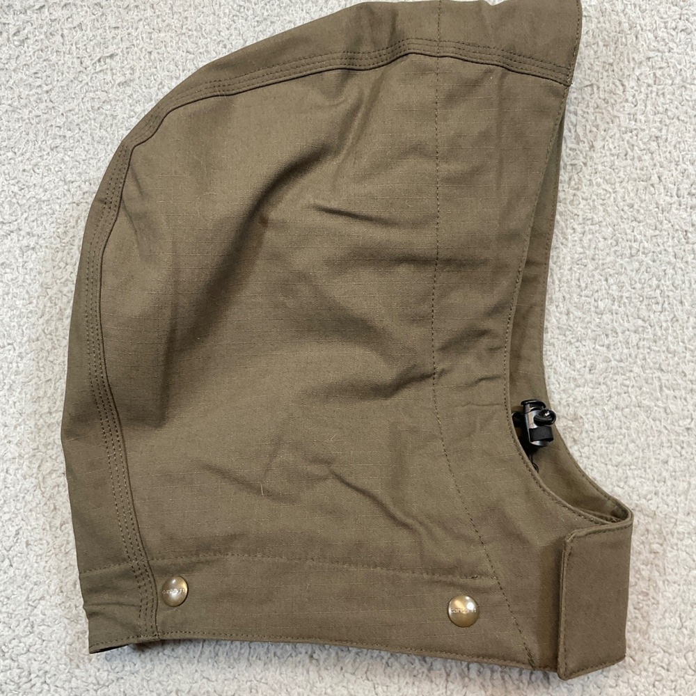 Carhartt Snap On Replacement Hood Mens OS Olive Brown Excellent Ripstop Quilted